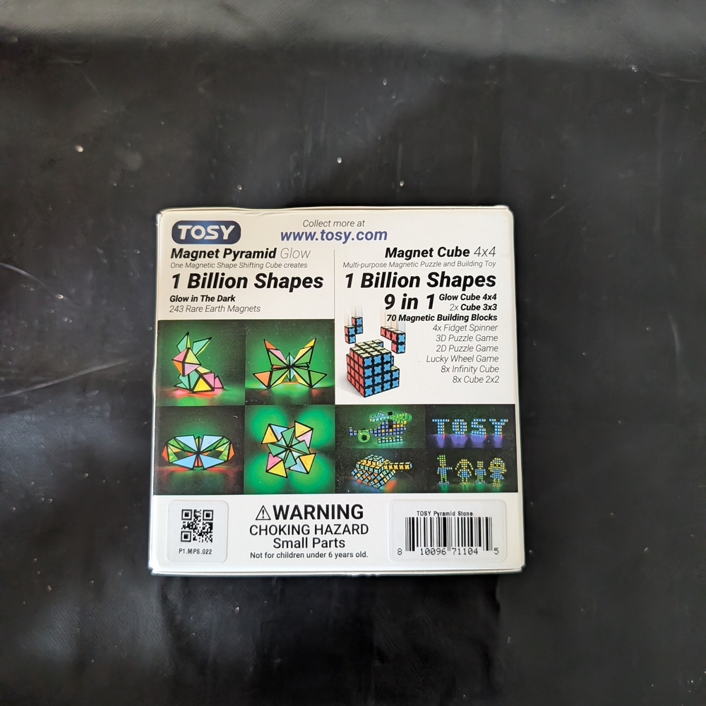 Magnet Pyramid Stone Toy - Black and Blue - Picture 2 of 2